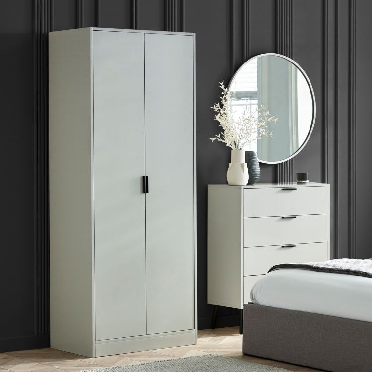 Alba 2 Door Wardrobe - Silk Grey