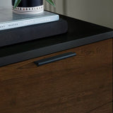 Alba 2 Drawer Bedside - Walnut/Black