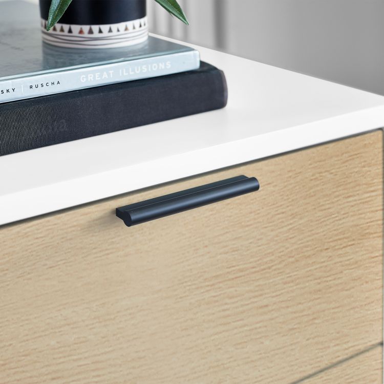 Alba 2 Drawer Bedside - White/Oak