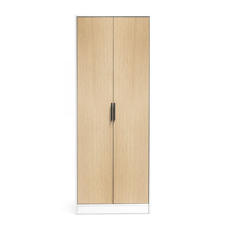 Alba 2 Door Wardrobe - White/Oak