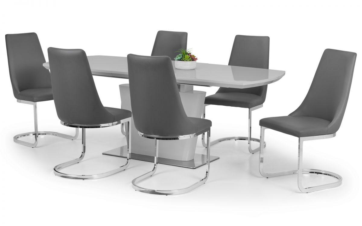 Como Grey Dining Set (6 Chairs)