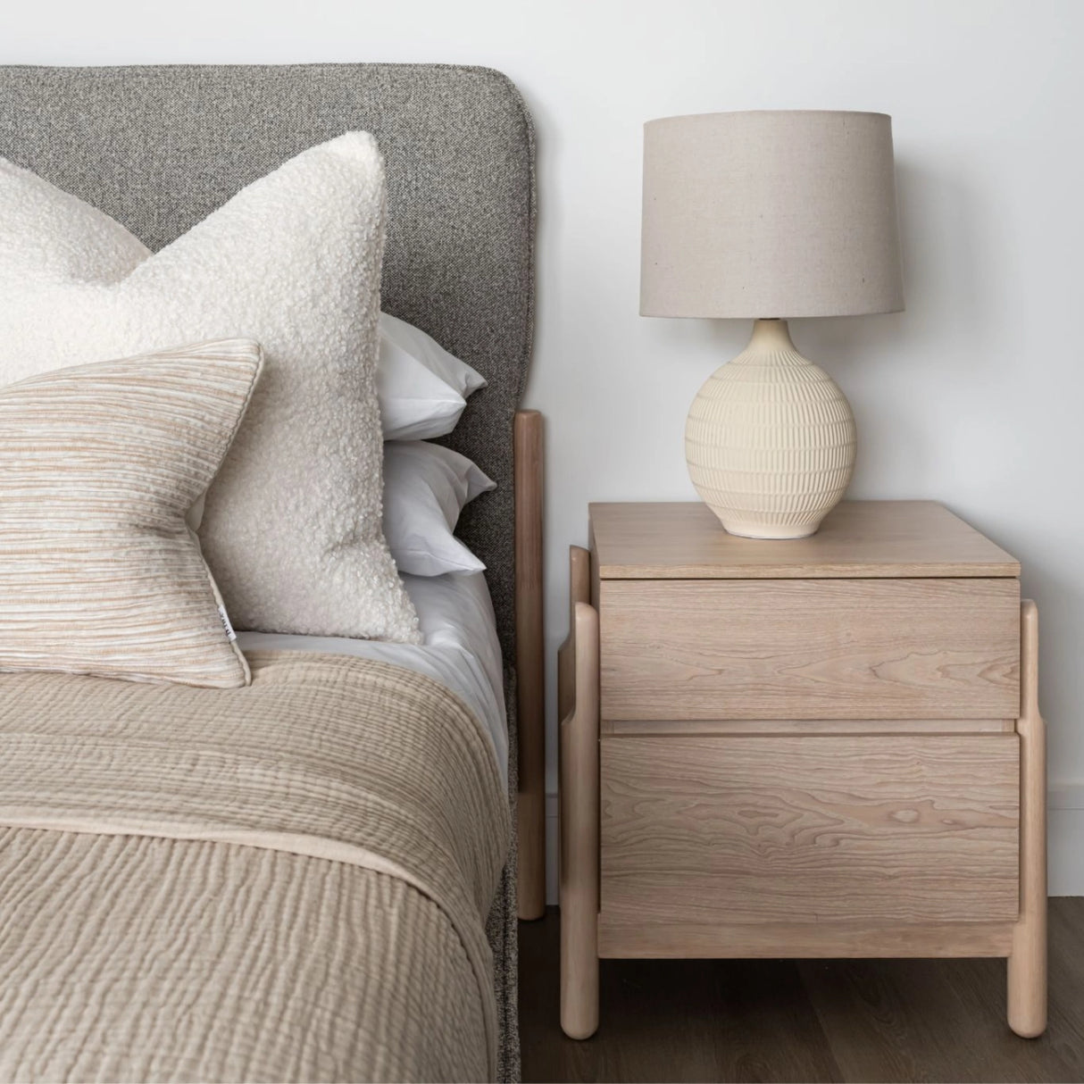 Whisper 2 Drawer Bedside