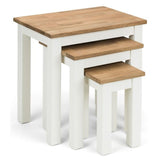 Coxmoor Nest of 3 Tables - Ivory & Oak