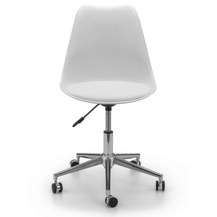 Erika Office Chair - White/Chrome