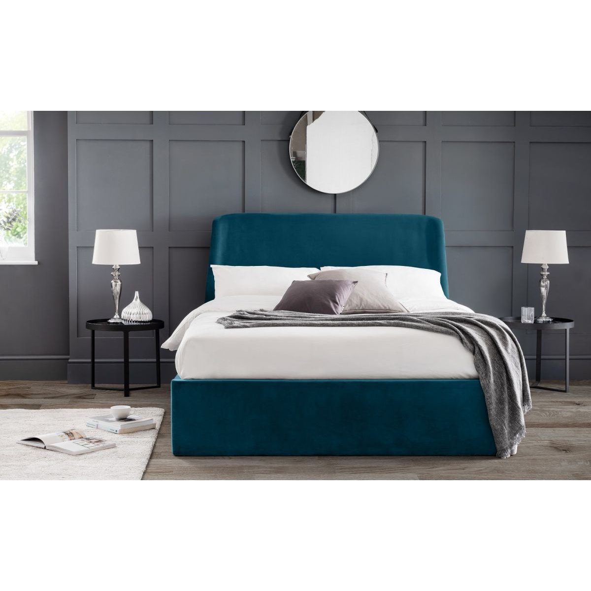 Frida Storage Ottoman Bed - Teal