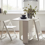 Gatan Small Gateleg Table With 2 Chairs - White