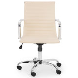 Gio Office Chair - Ivory & Chrome