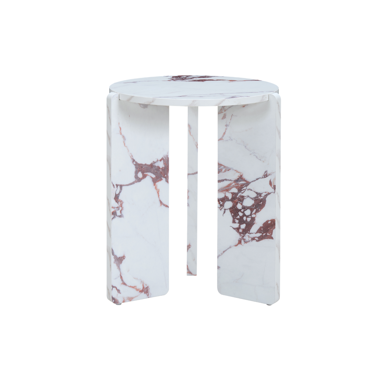 Halo Side Table Marble Effect