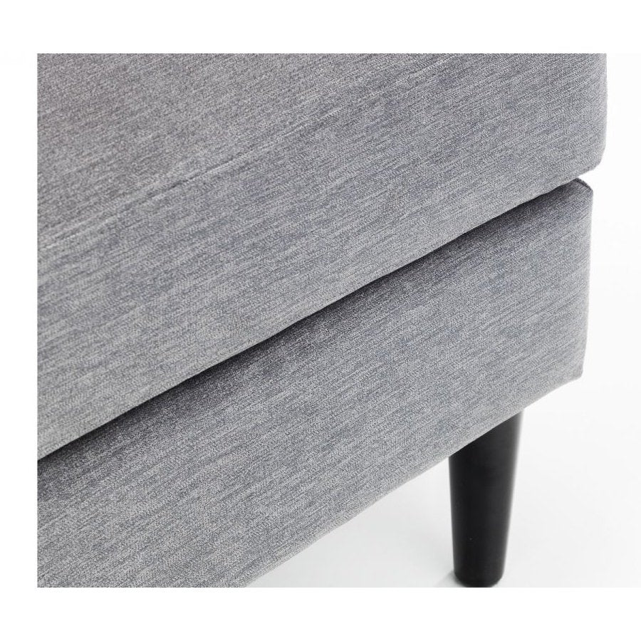 Hayward Ottoman - Grey Chenille