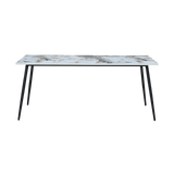 Horizon Large Dining Table Marble Effect