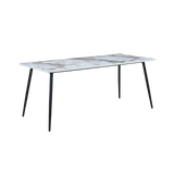 Horizon Large Dining Table Marble Effect