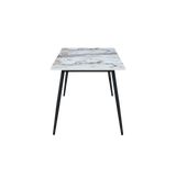 Horizon Large Dining Table Marble Effect