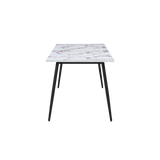 Horizon Large Dining Table Marble Effect