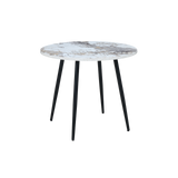 Horizon Round Dining Table Marble Effect