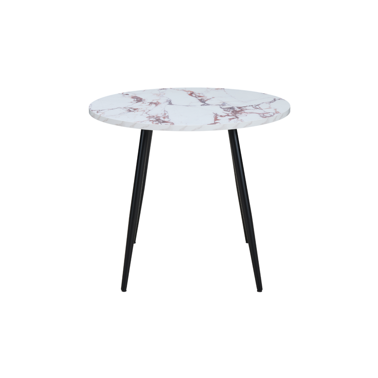 Horizon Round Dining Table Marble Effect