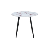 Horizon Round Dining Table Marble Effect