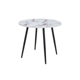 Horizon Round Dining Table Marble Effect