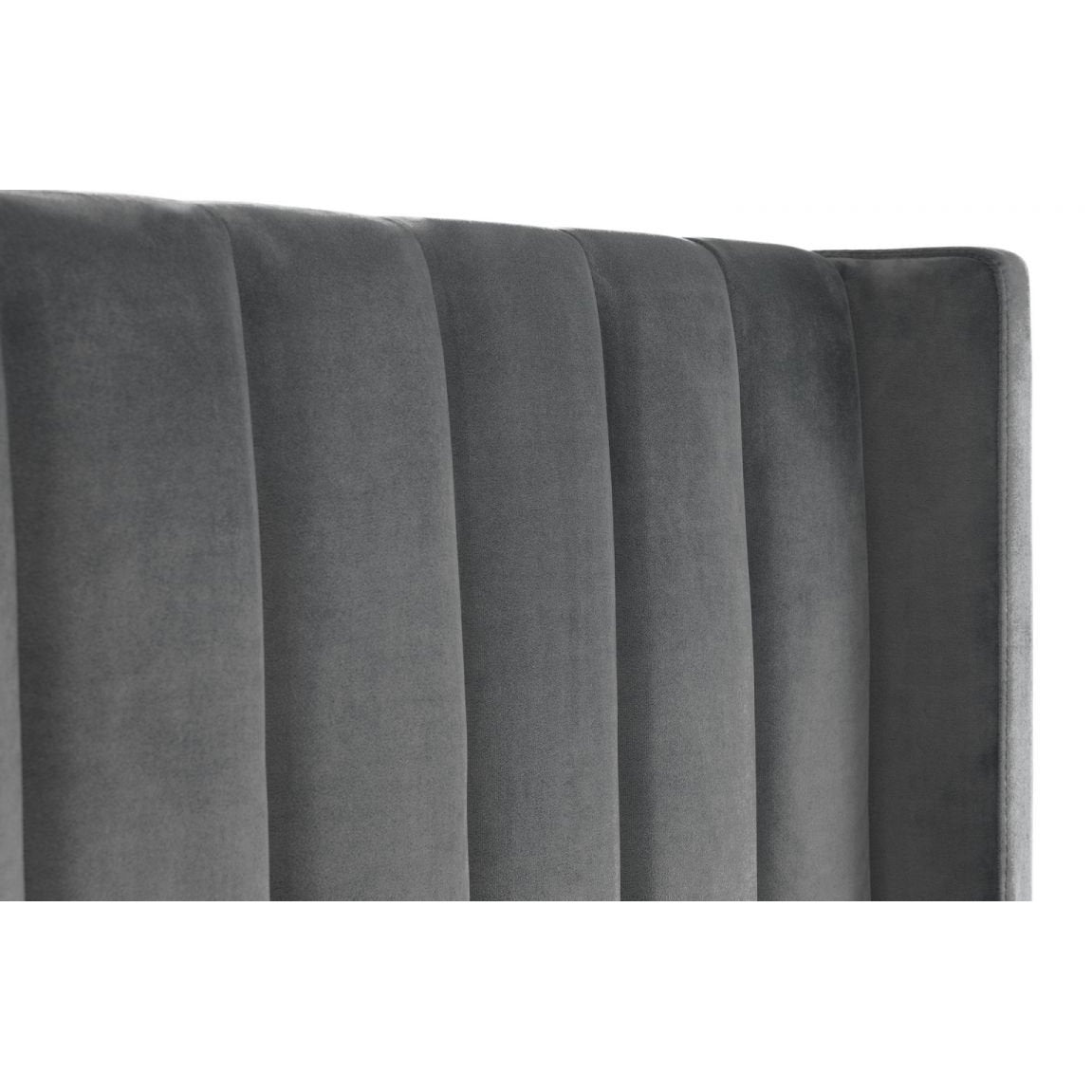 Langham Scalloped Headboard Storage Bed - Grey