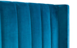 Langham Scalloped Headboard Storage Bed - Teal