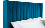 Langham Scalloped Headboard Storage Bed - Teal