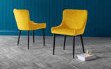 Berwick Dining Table & 4 Luxe Mustard Chairs