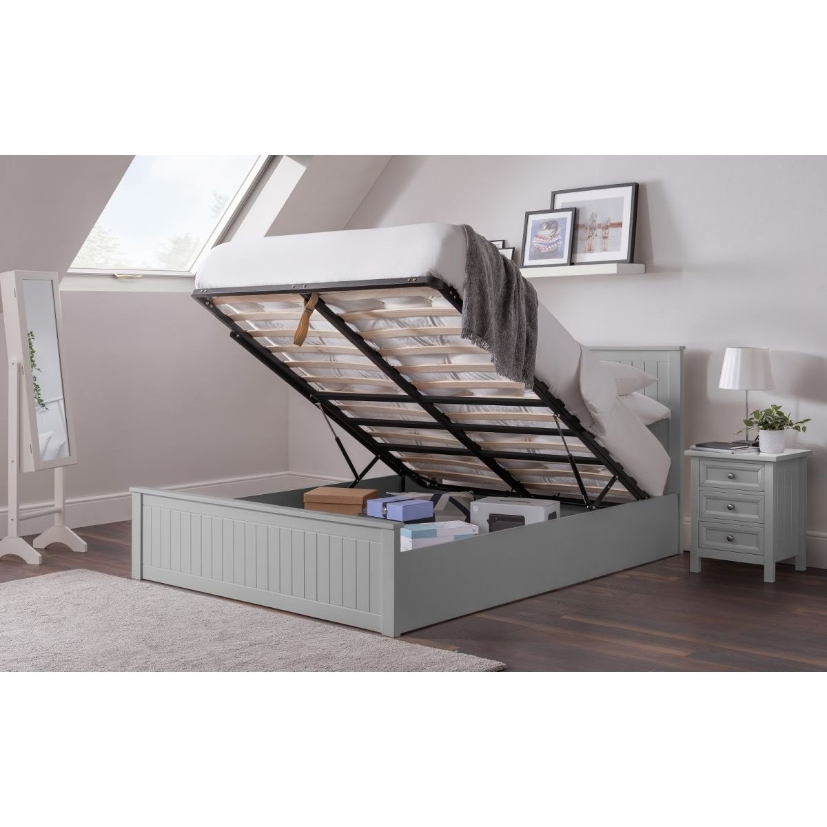 Maine Ottoman Bed - Dove Grey