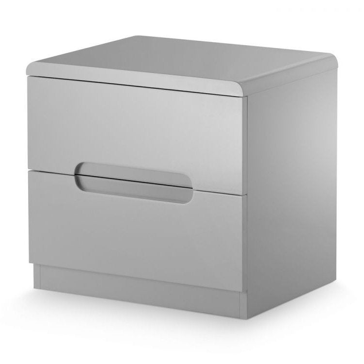 Manhattan 2 Drawer Bedside - Grey