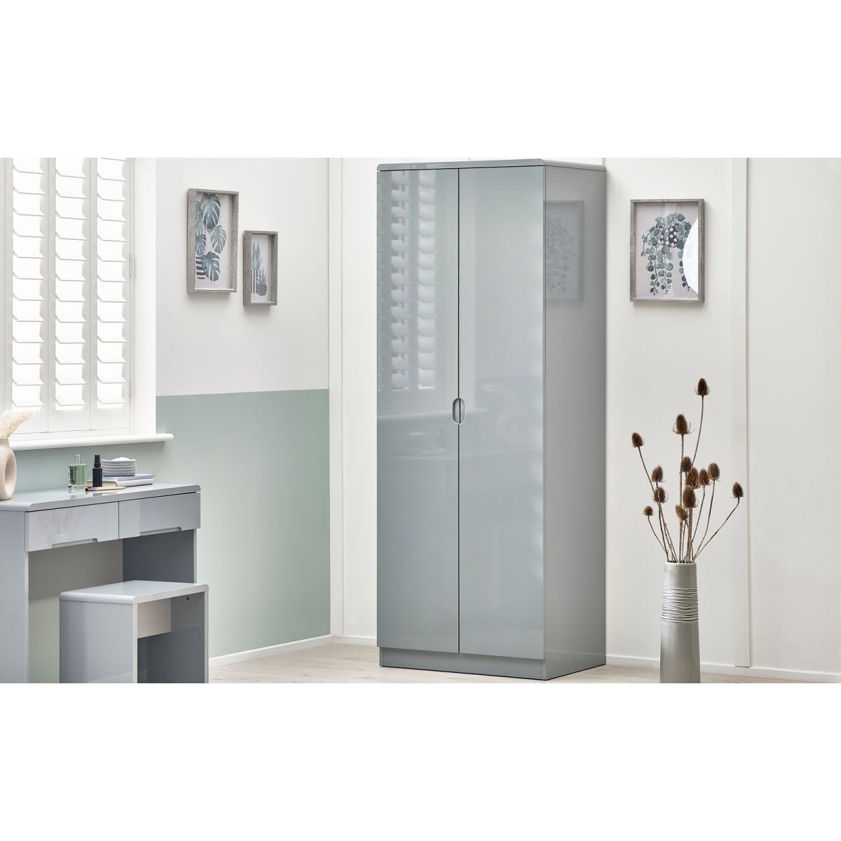 Manhattan 2 Door Wardrobe - Grey