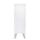 Murano 5 Drawer Tallboy - Matte White