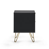 Murano 2 Drawer Bedside - Matte Black