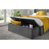 Ravello Blanket Box - Dark Grey Velvet