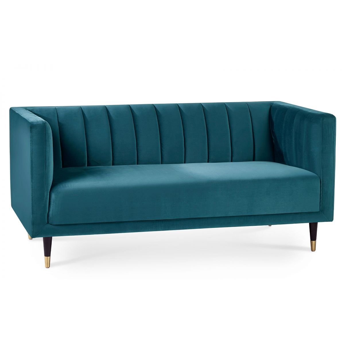 Salma Scalloped Back 2 Seater  - Teal