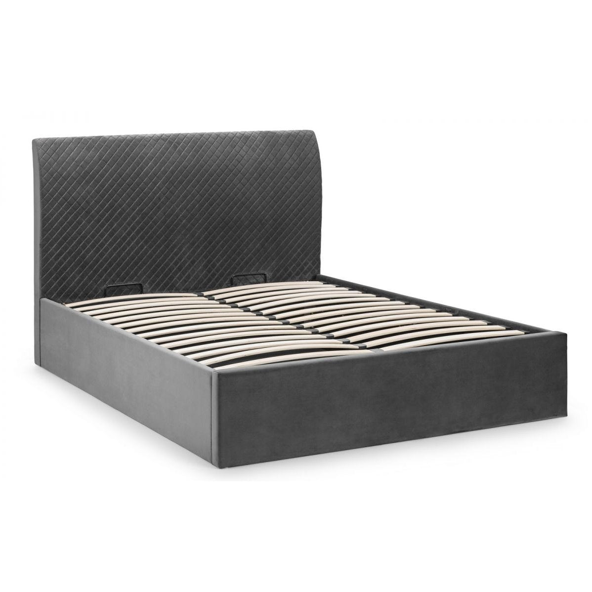 Sanderson Diamond Quilted Velvet Ottoman Bed