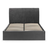 Sanderson Diamond Quilted Velvet Ottoman Bed