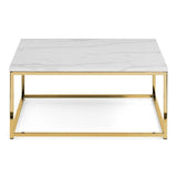 Scala Gold White Marble Top Coffee Table