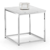 Scala White Marble Top Lamp Table