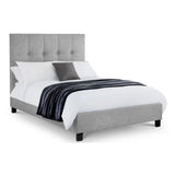 Sorrento High Headboard Bed - Light Grey