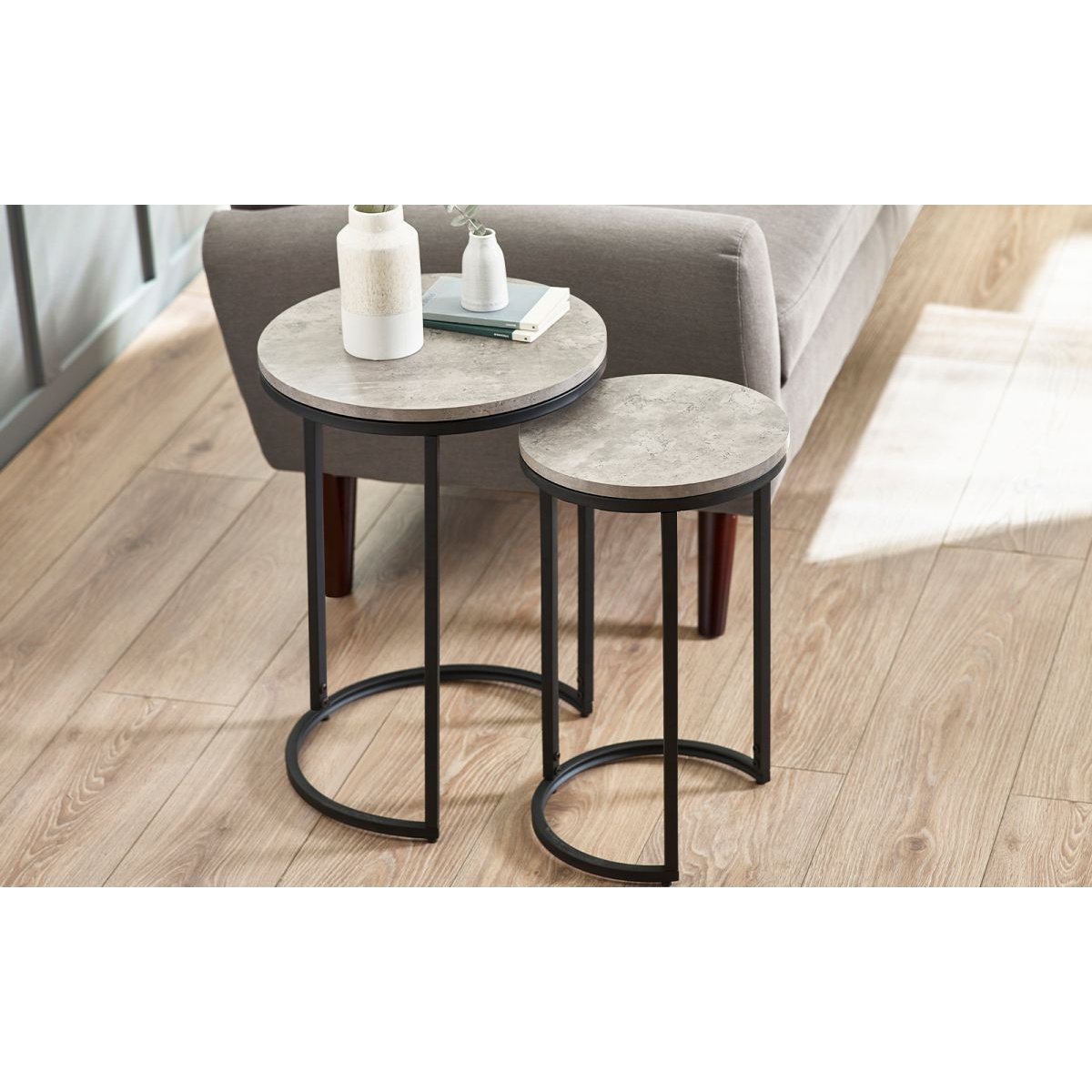 Staten Round Nesting Side Tables