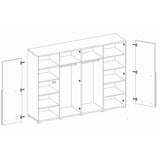 Bafra Hinged Door Wardrobe 200cm
