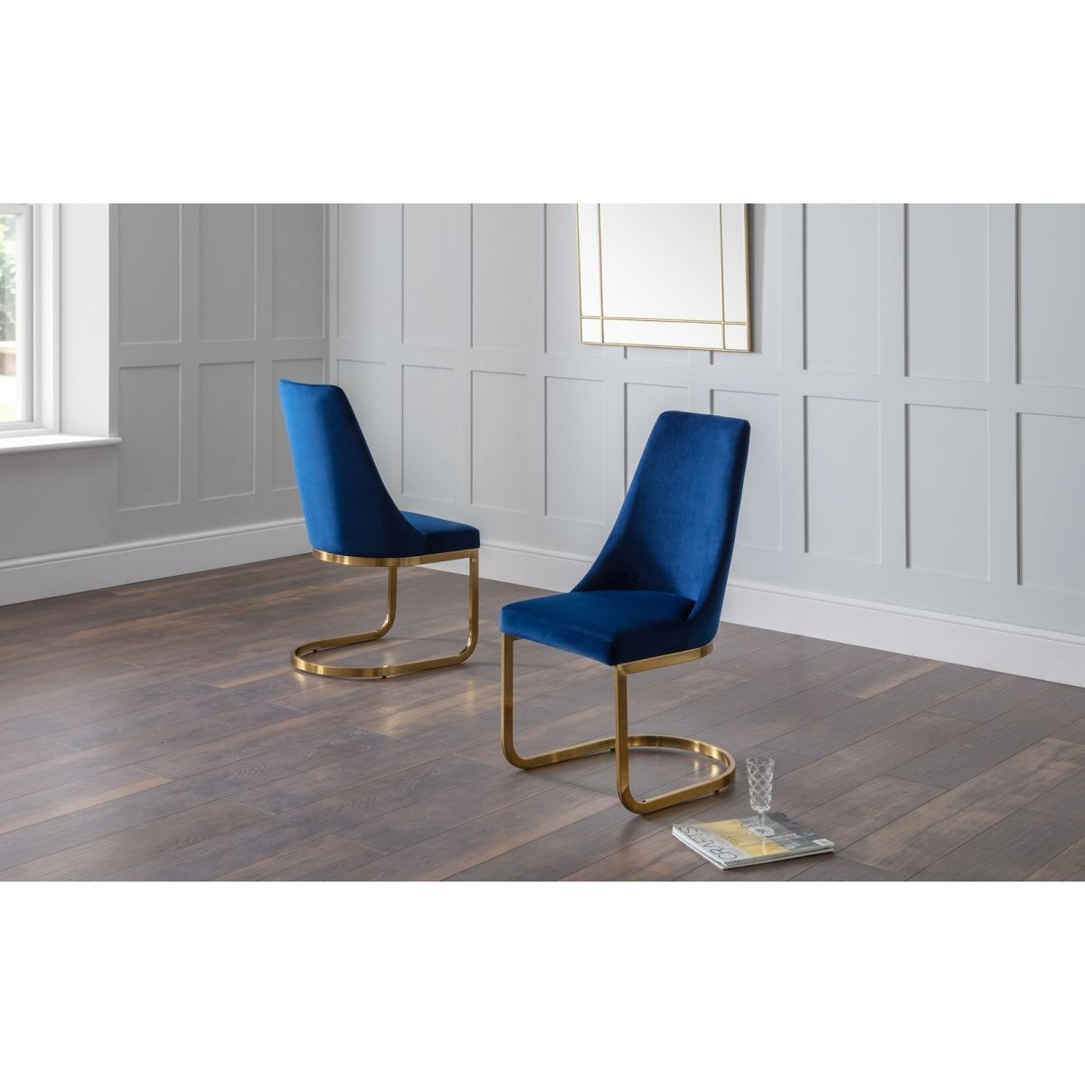 Vittoria Cantilever Dining Chair - Blue