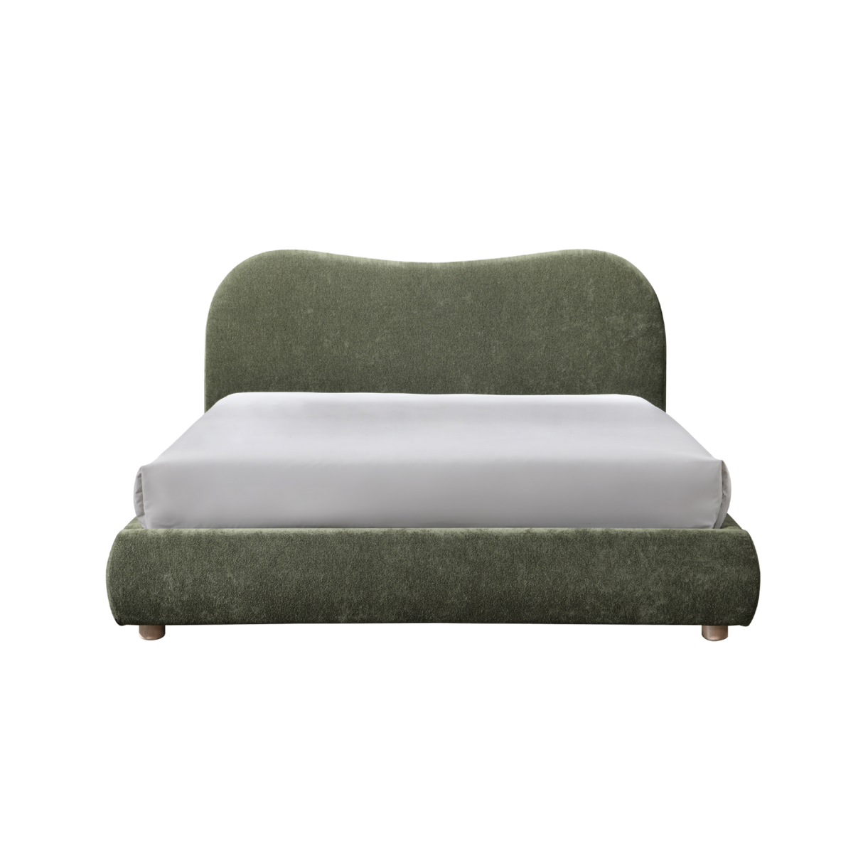 Wave Beds in Olive Soft Weave