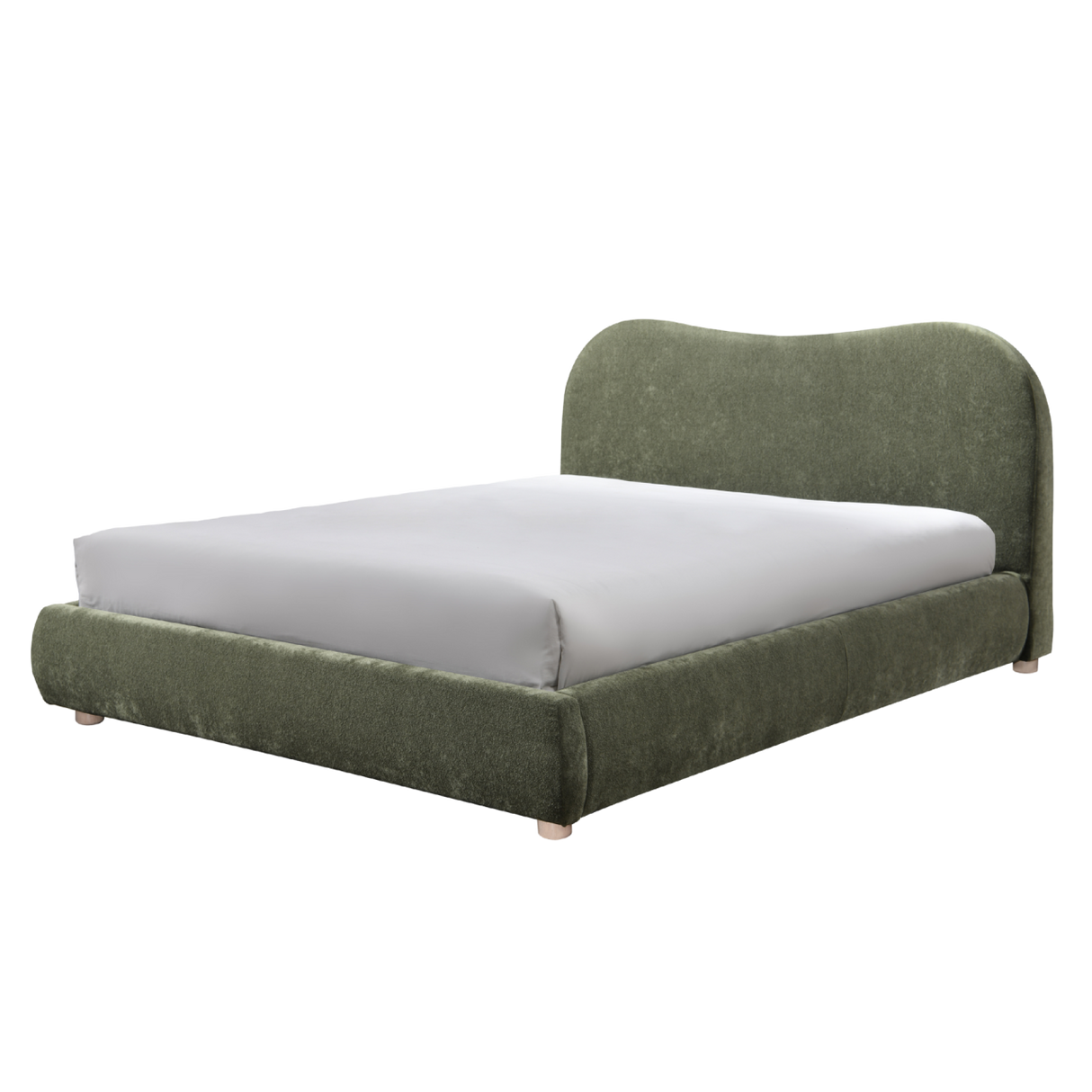 Wave Beds in Olive Soft Weave