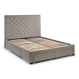 Wilton Deep Buttoned 4 Drawer Bed - Grey