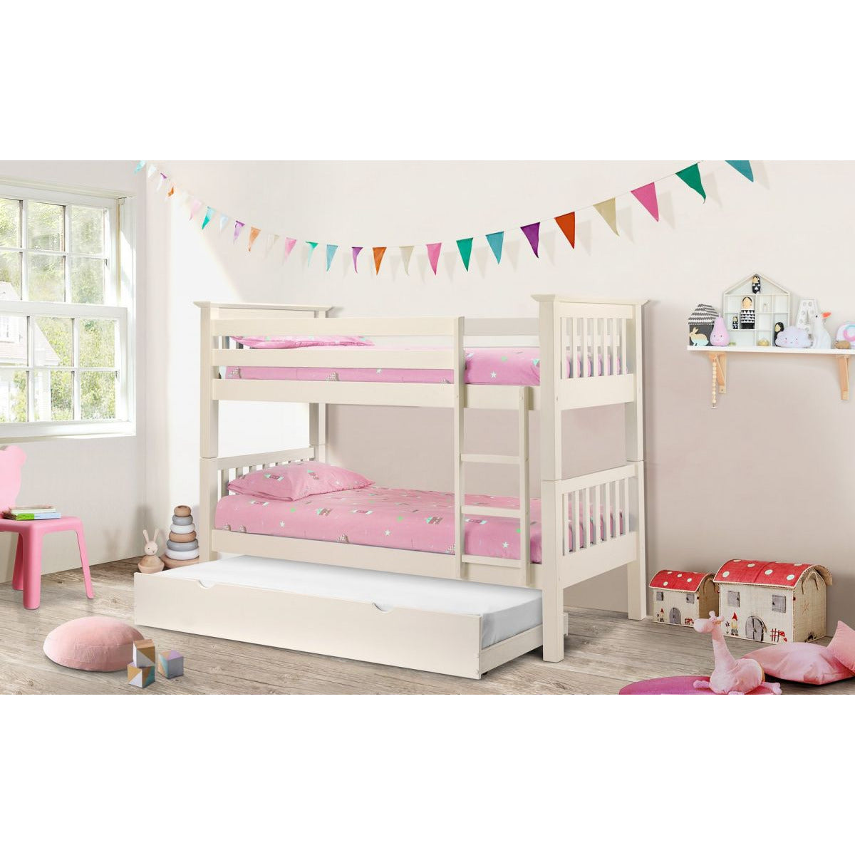 Barcelona Bunk Bed - Stone White