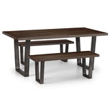 Brooklyn Bench - Dark Oak